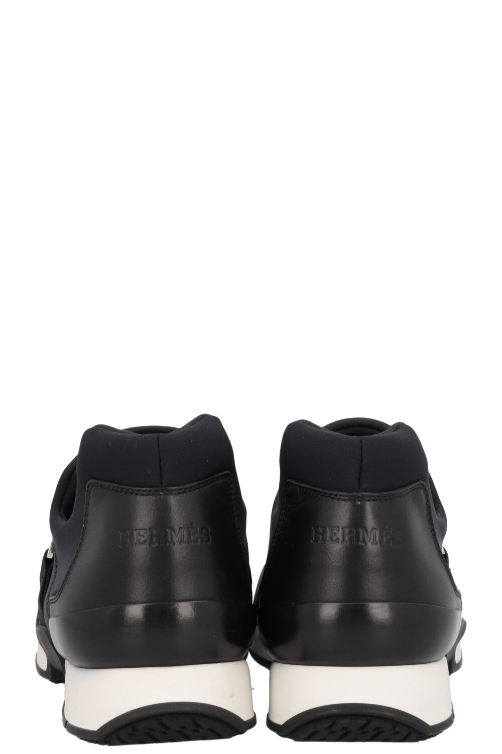 HERMÈS Run Neoprene Slip On Sneaker Black Nylon