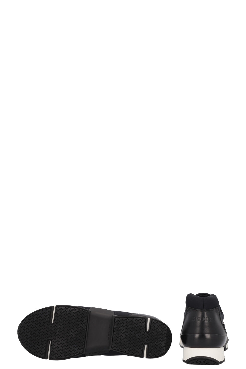 HERMÈS Run Neoprene Slip On Sneaker Black Nylon