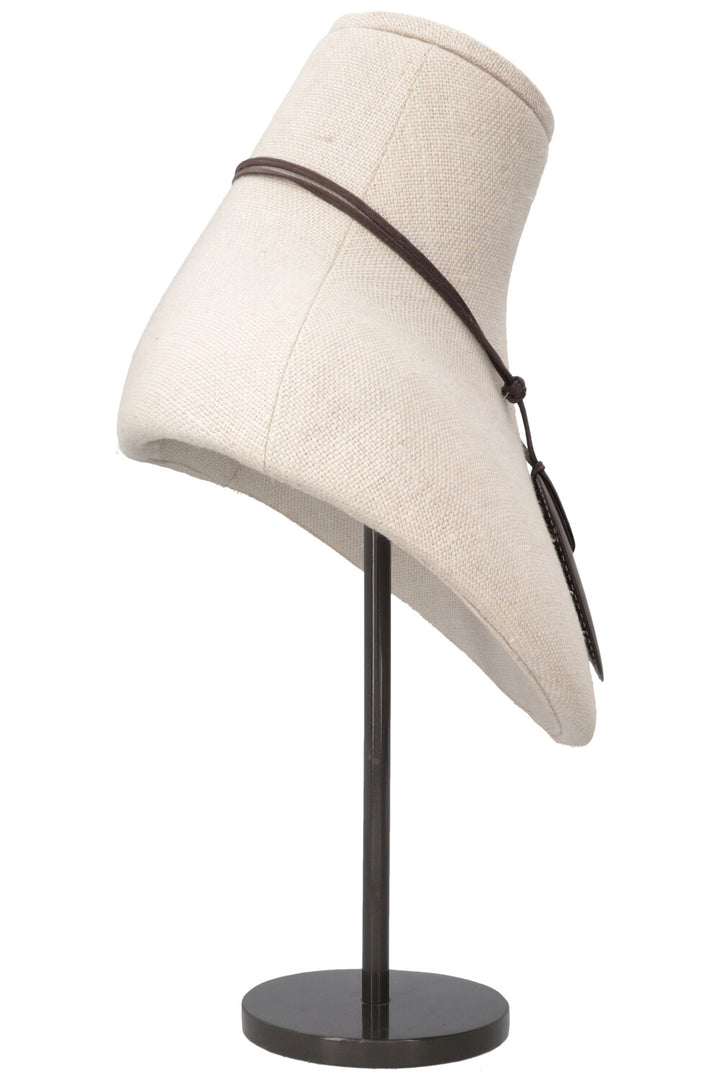 HERMÈS Tsuba Round Necklace Buffalo Horn Brown