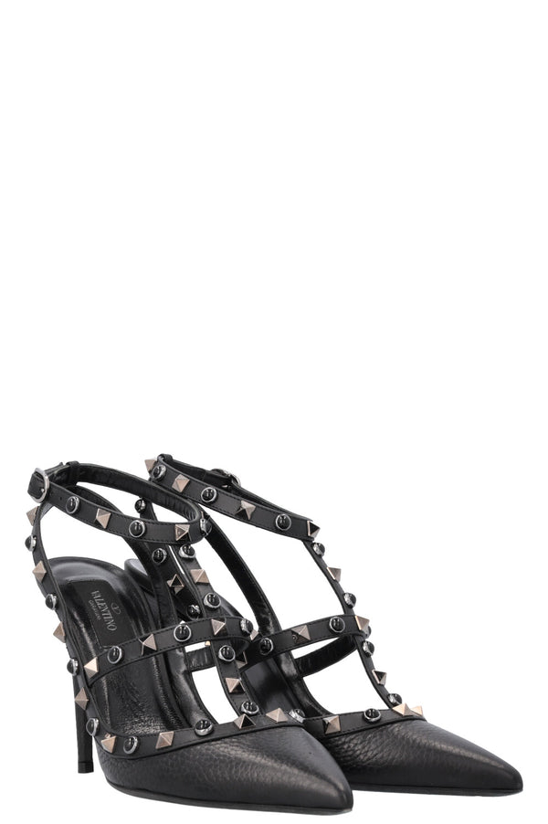 VALENTINO Rockstud Heels Leather Black