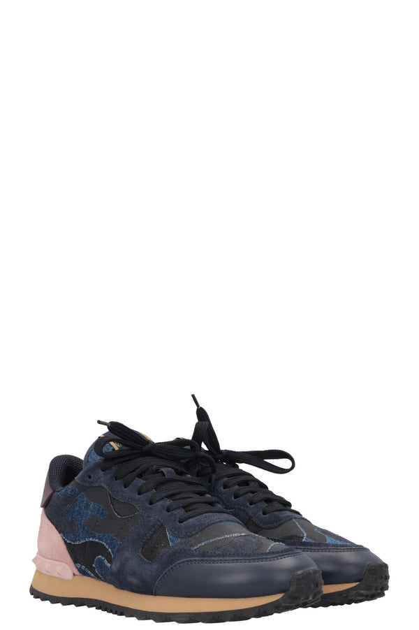 VALENTINO Rockstud Sneakers Denim Blue