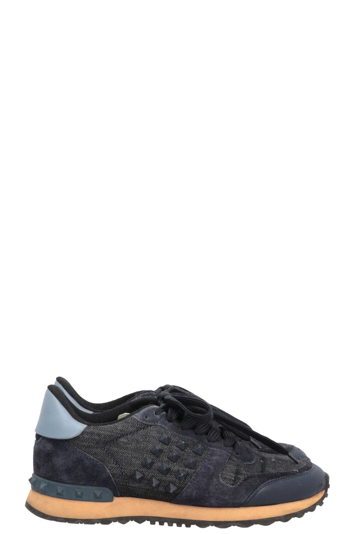VALENTINO Rockstud Sneakers Denim Blue