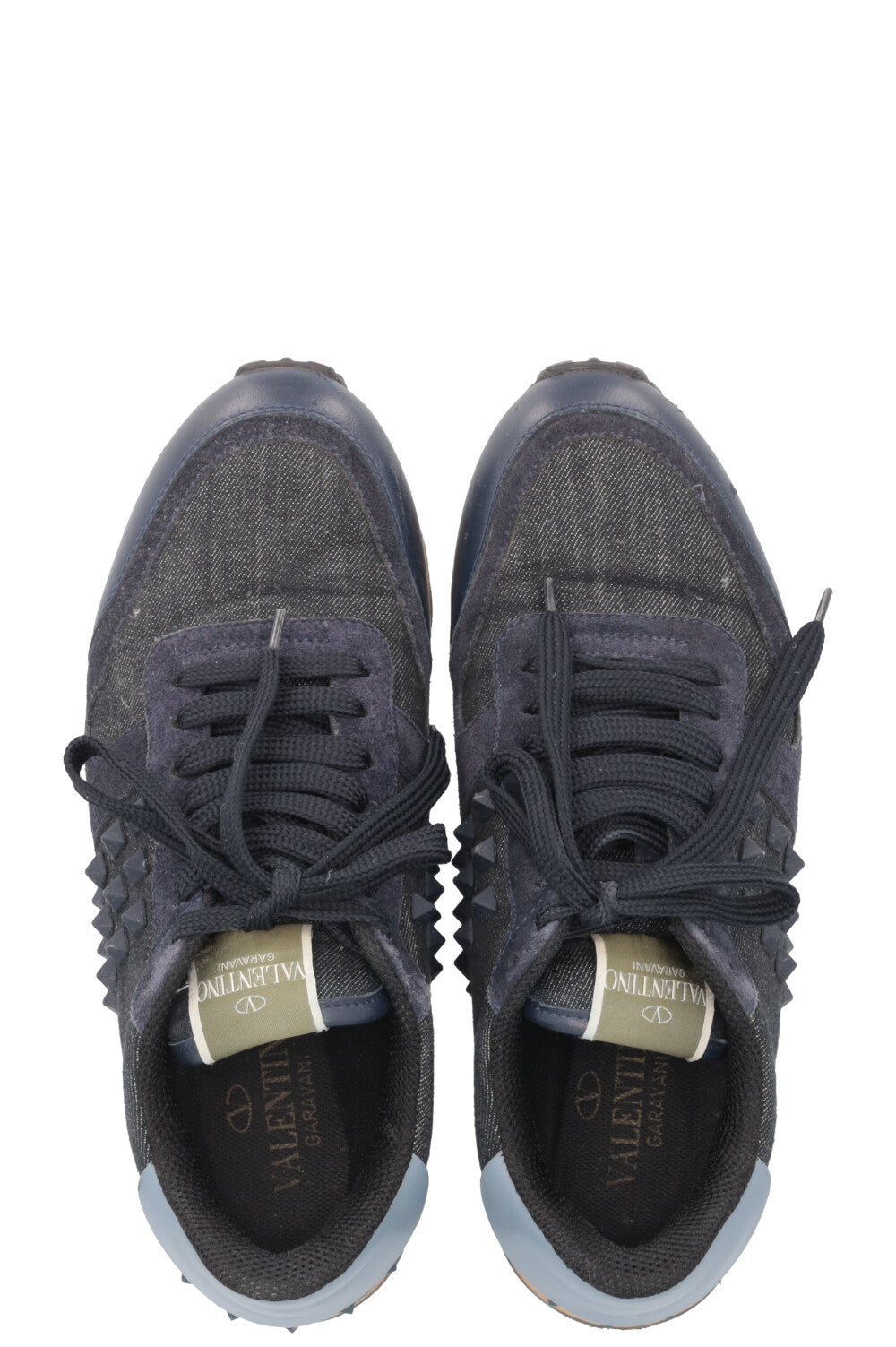 VALENTINO Rockstud Sneakers Denim Blue