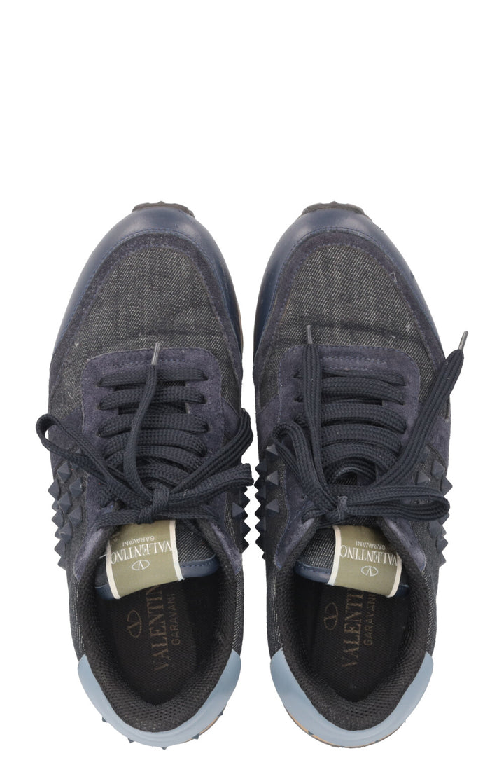 VALENTINO Rockstud Sneakers Denim Blue