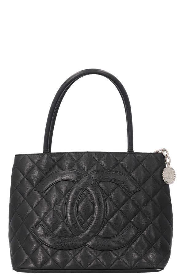 CHANEL Medallion CC Top Handle Bag Black