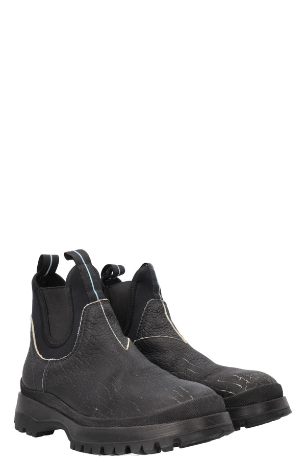 PRADA Distressed Boots Black