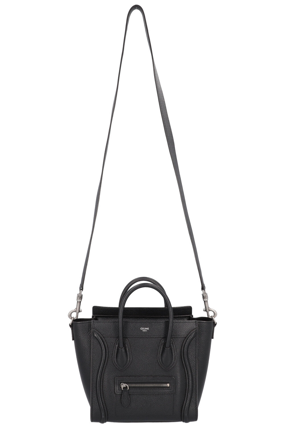 CELINE Nano Luggage Crossbody Bag Black