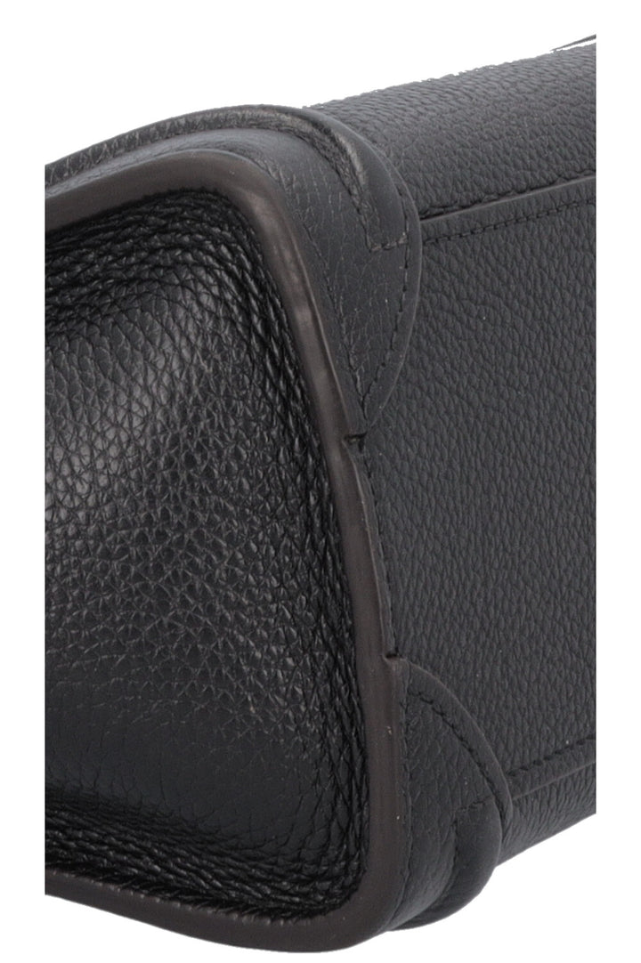 CELINE Nano Luggage Crossbody Bag Black