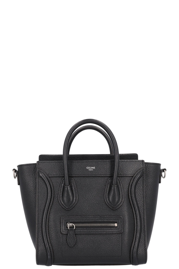 CELINE Nano Luggage Crossbody Bag Black
