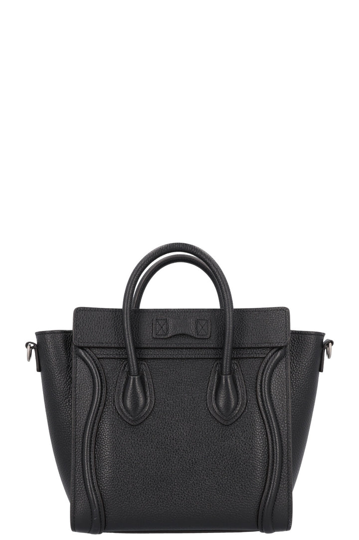 CELINE Nano Luggage Crossbody Bag Black