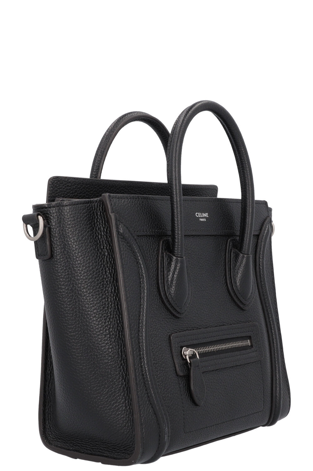 CELINE Nano Luggage Crossbody Bag Black