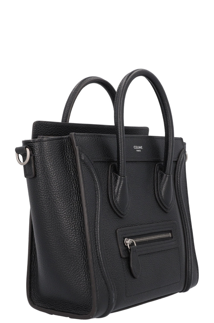 CELINE Nano Luggage Crossbody Bag Black