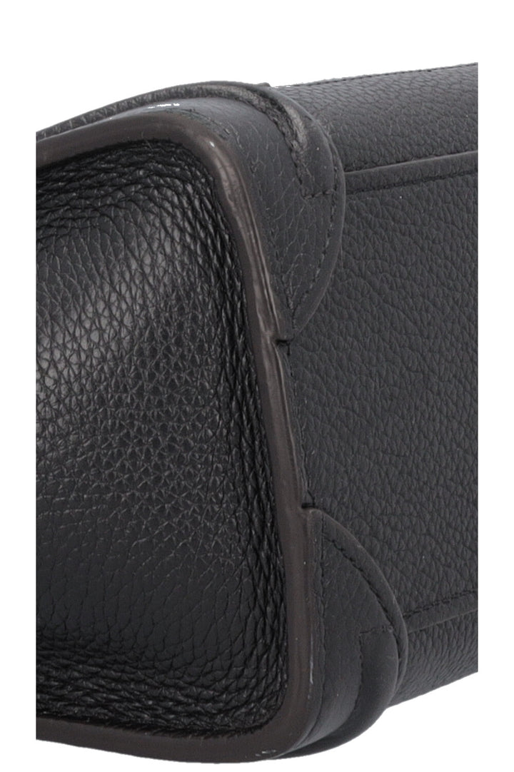CELINE Nano Luggage Crossbody Bag Black