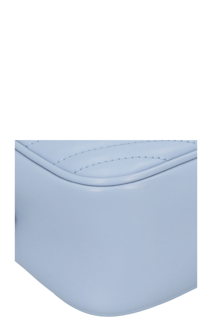 GUCCI Marmont Camera Bag Leather Blue