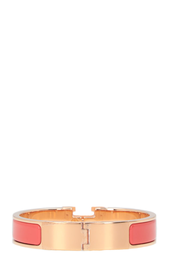 HERMÈS Clic H Bracelet Rose Gold Coral