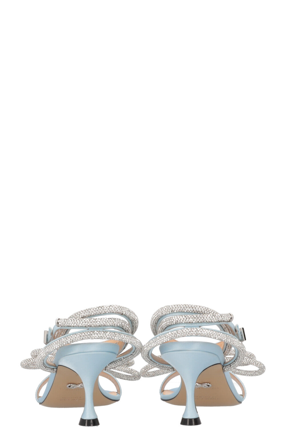 MACH&MACH Double Bow Heels Silk Blue