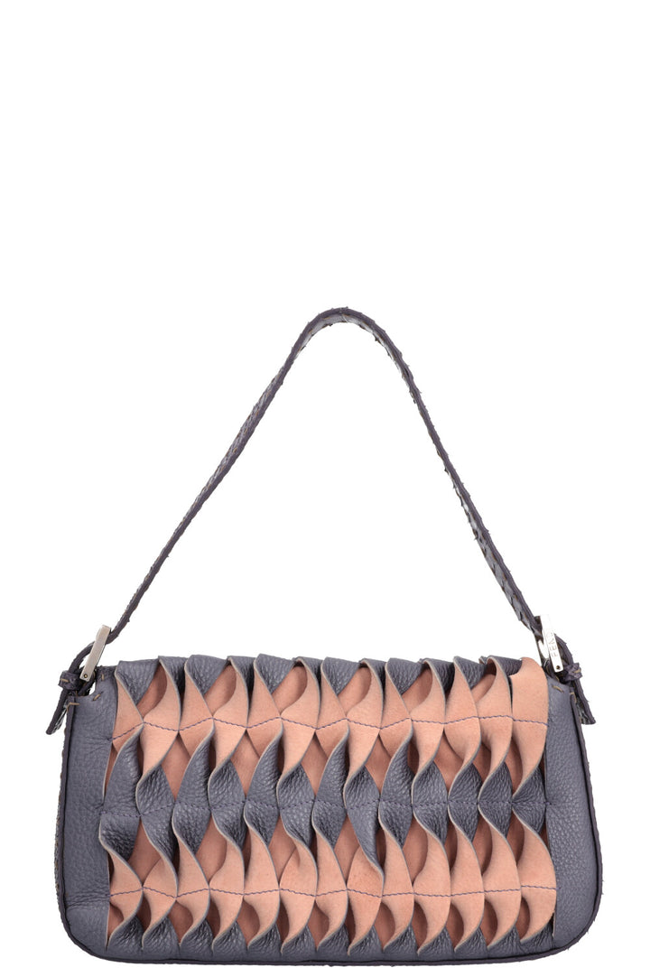 FENDI Selleria Sac Baguette Python Violet Rose