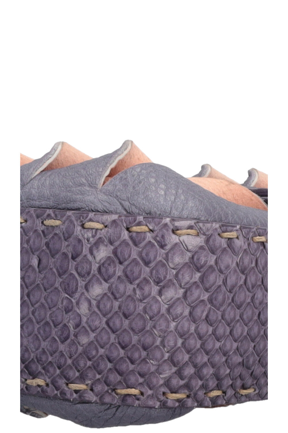 FENDI Selleria Sac Baguette Python Violet Rose
