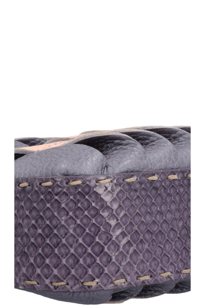 FENDI Selleria Sac Baguette Python Violet Rose