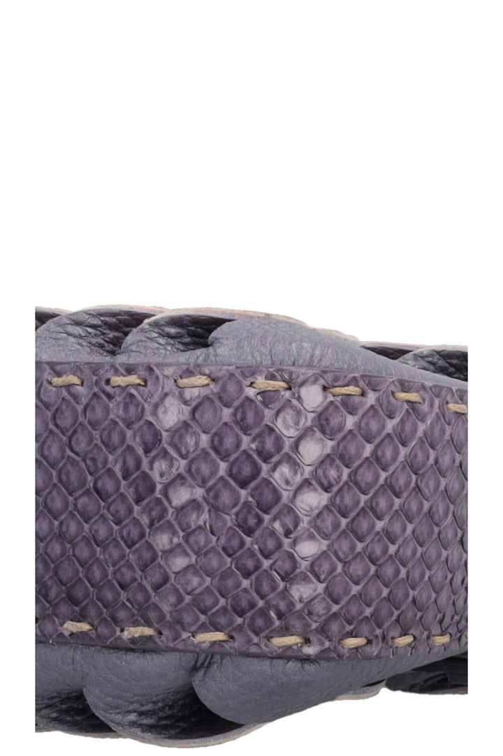 FENDI Selleria Sac Baguette Python Violet Rose