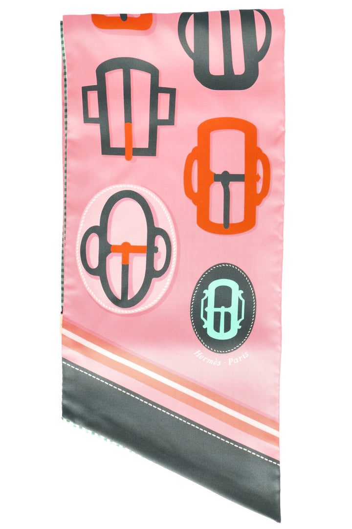 HERMÈS Bouclerie Maxi Twilly Menthe Pink