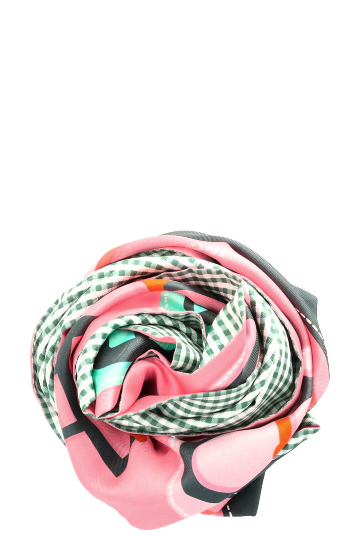 HERMÈS Bouclerie Maxi Twilly Menthe Pink