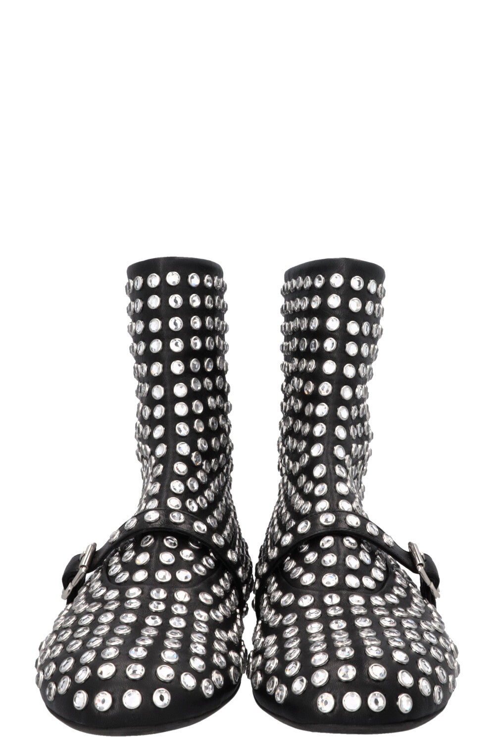 ALAIA Vienne High Ballet Strass Flats Black