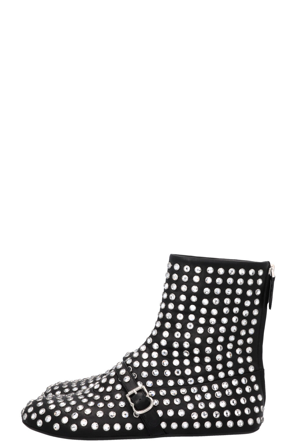 ALAIA Vienne High Ballet Strass Flats Black