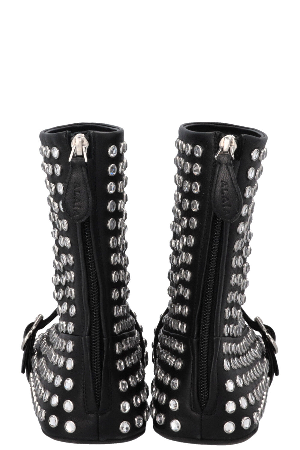 ALAIA Vienne High Ballet Strass Flats Black