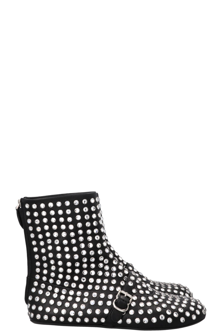 ALAIA Vienne High Ballet Strass Flats Black