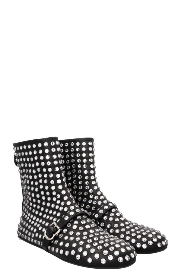 Ballerines ALAIA Vienne High Ballet à strass noires