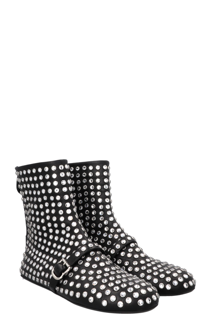 ALAIA Vienne High Ballet Strass Flats Black