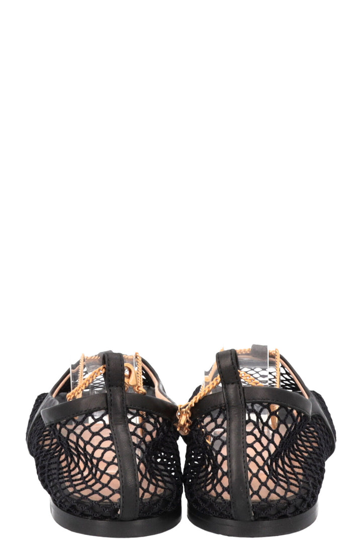 BOTTEGA VENETA Stretch Chain Flats Black