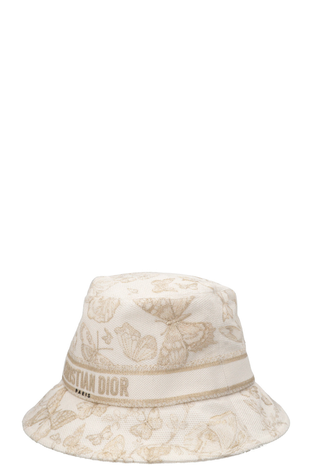 CHRISTIAN DIOR D-Bobby Bucket Hat Gold White