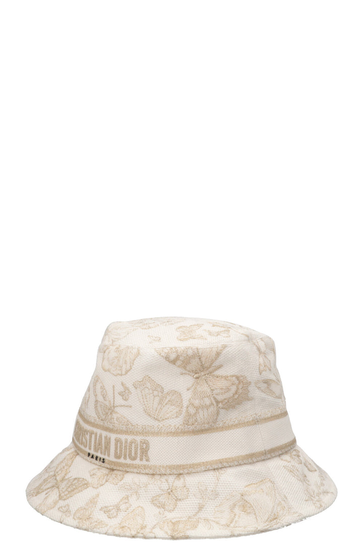 CHRISTIAN DIOR D-Bobby Bucket Hat Gold White