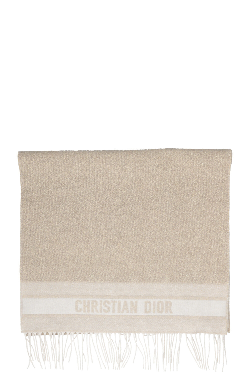 CHRISTIAN DIOR Cannage Scarf Beige