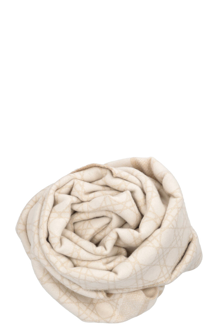 CHRISTIAN DIOR Cannage Scarf Beige