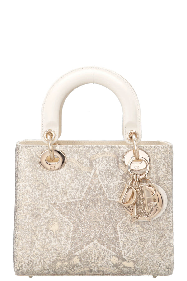 CHRISTIAN DIOR ABC Autour du monde Petit Lady Dior Blanc
