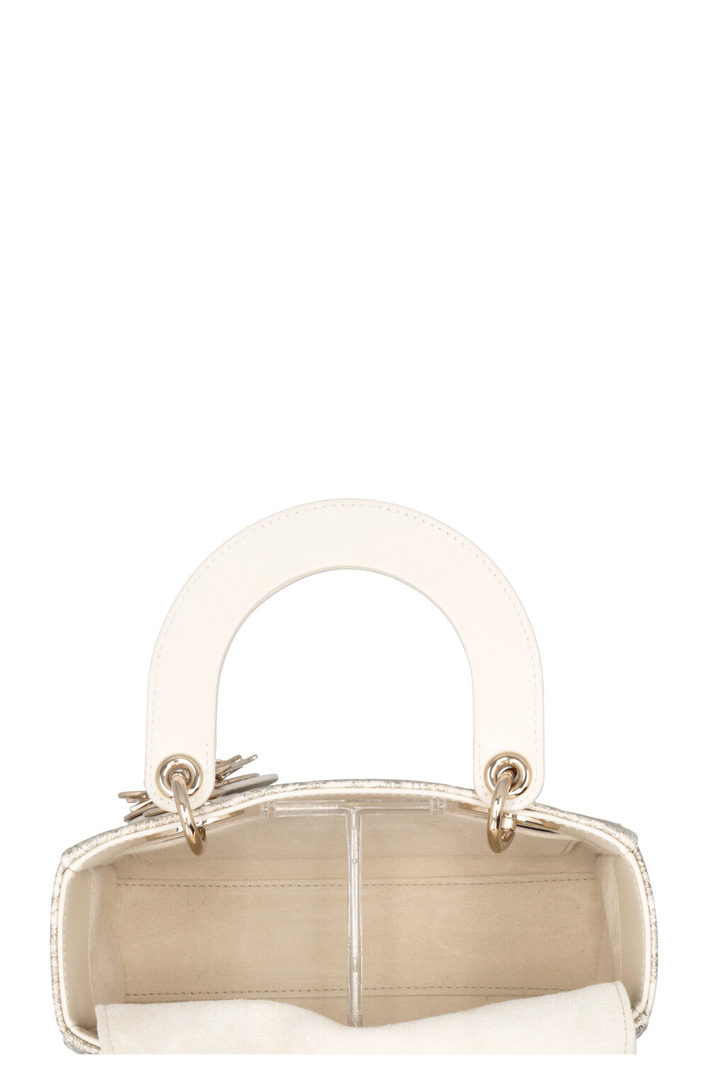 CHRISTIAN DIOR ABC Around The World Small Lady Dior White