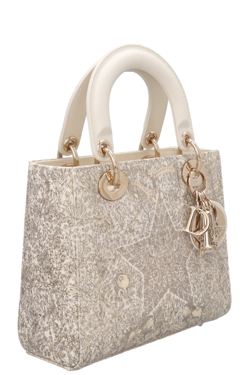 CHRISTIAN DIOR ABC Around The World Small Lady Dior White