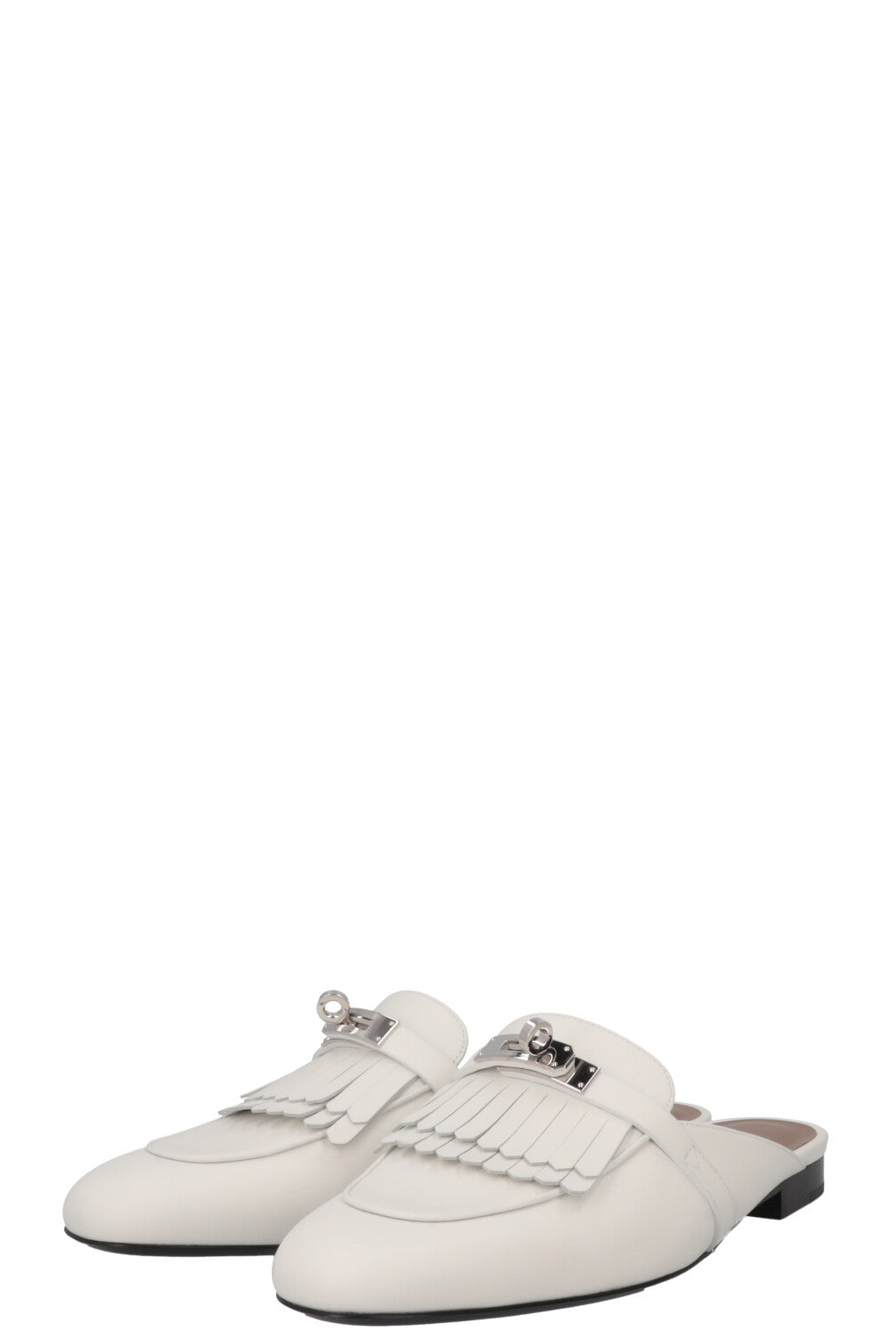 HERMÈS Oz Mule Fringed Mule White