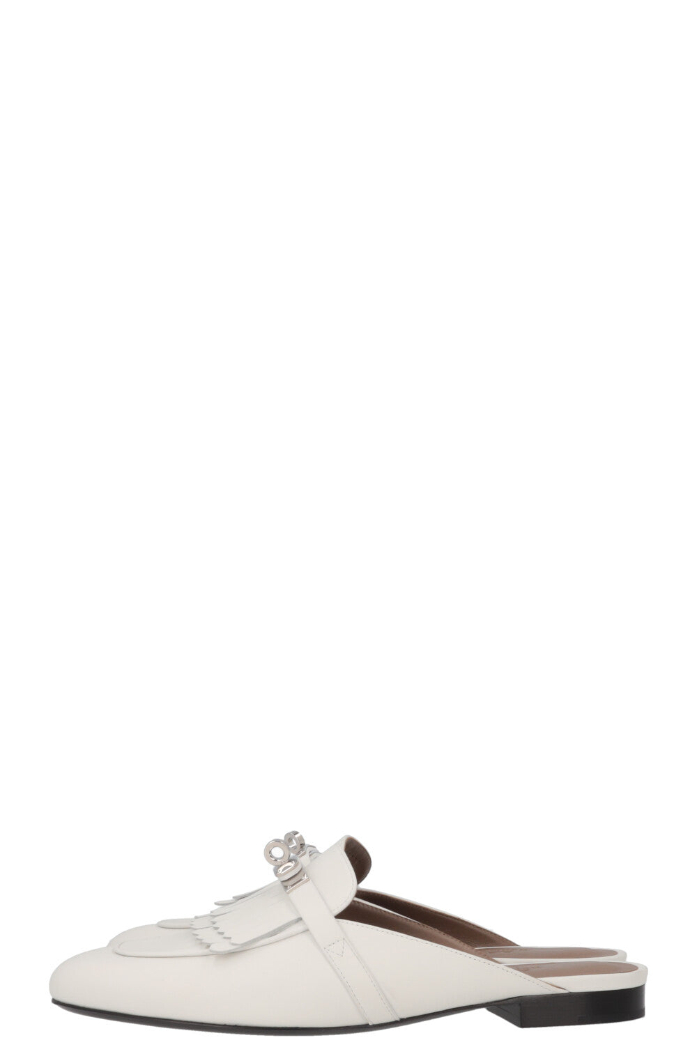 HERMÈS Oz Mule Fringed Mule White