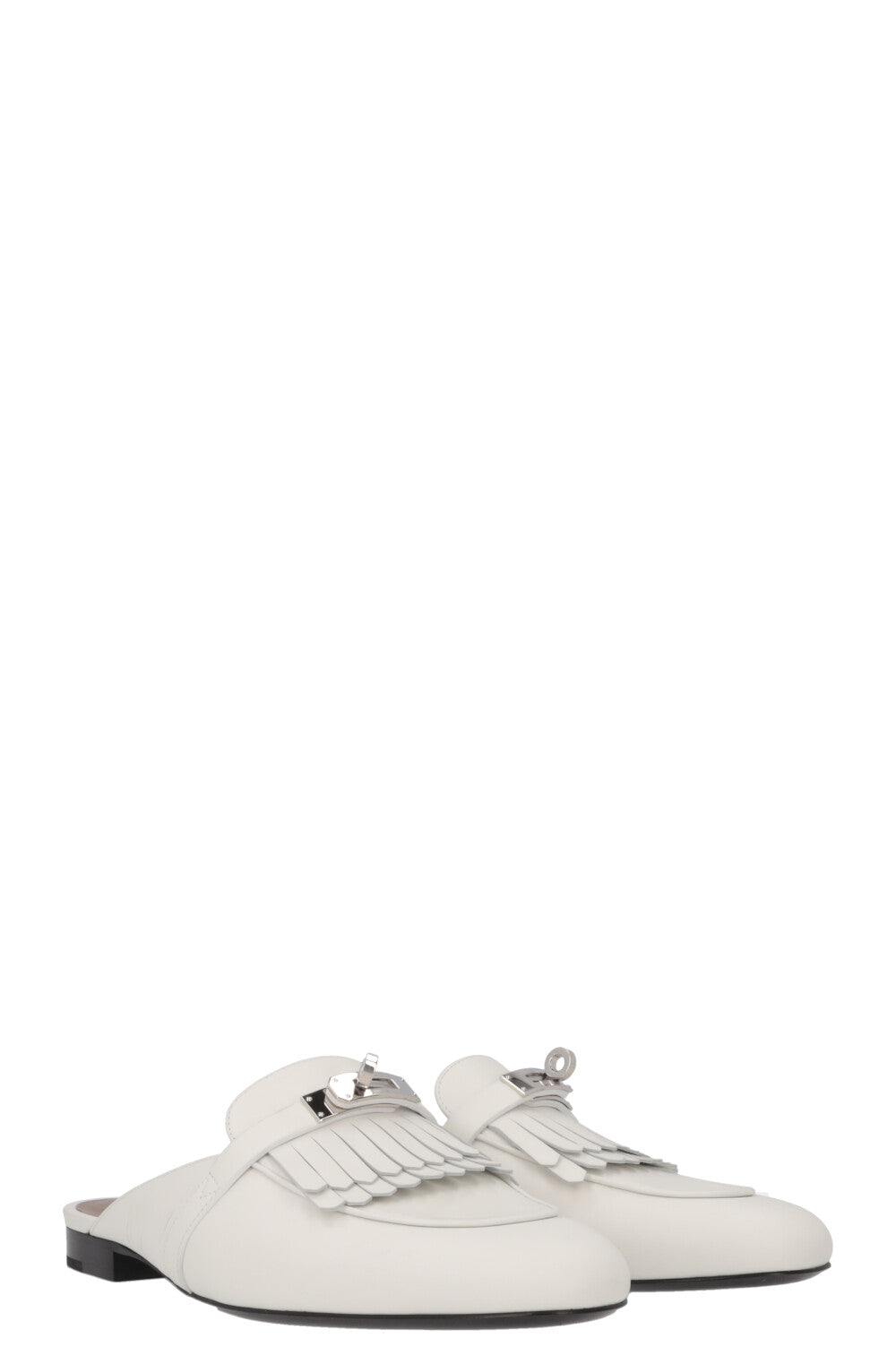 HERMÈS Oz Mule Fringed Mule White