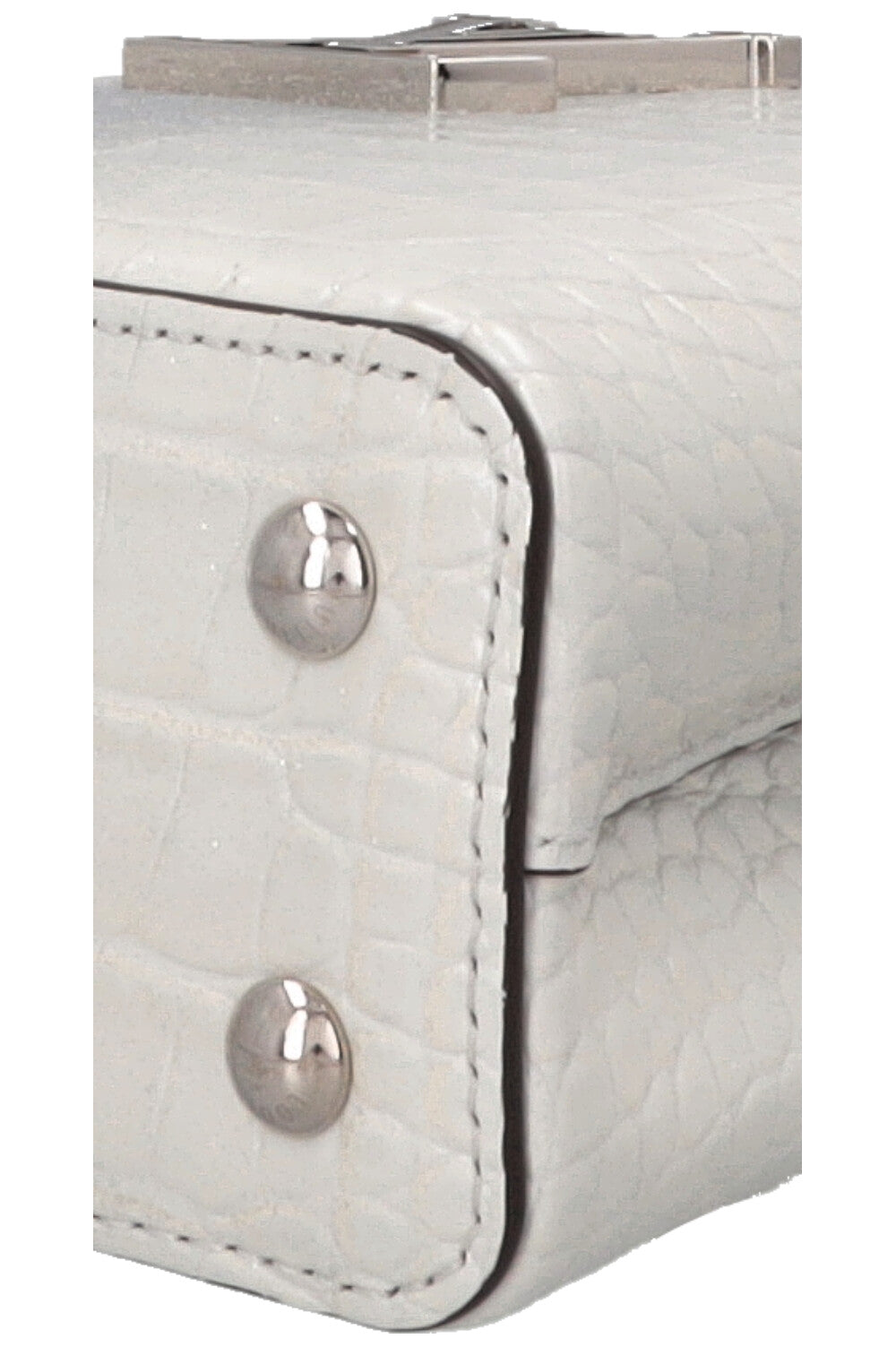 LOUIS VUITTON Mini Capucines Alligator Glitter Silver