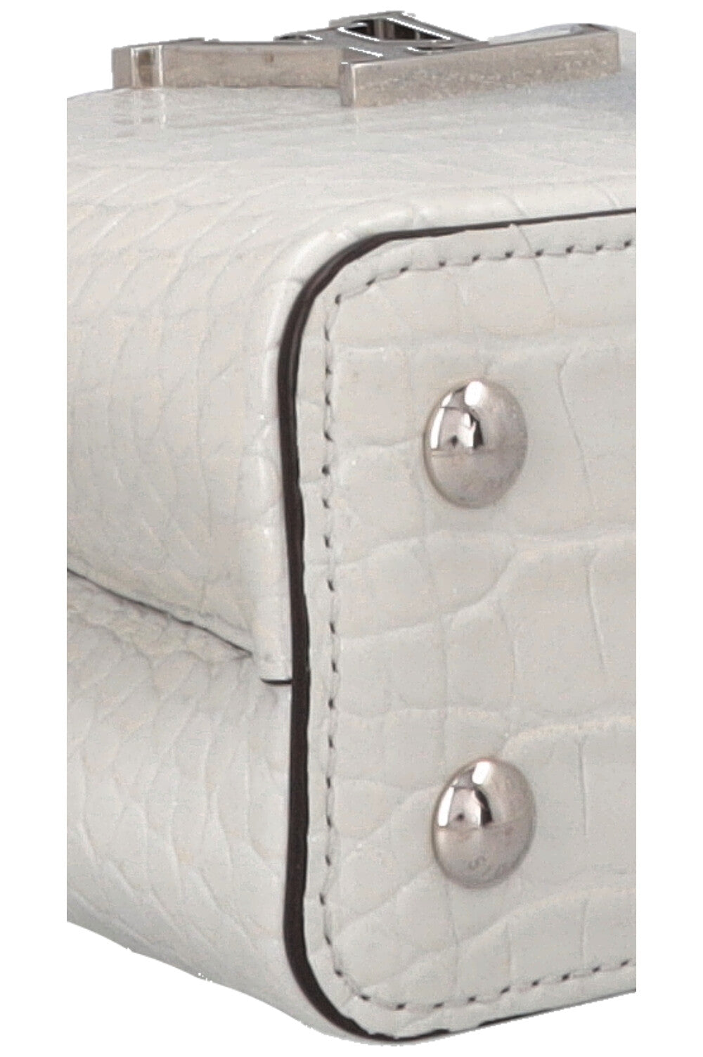 LOUIS VUITTON Mini Capucines Alligator Glitter Silver