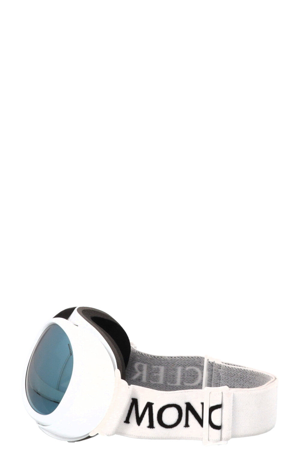 Masque de ski MONCLER blanc avec logo et sangle