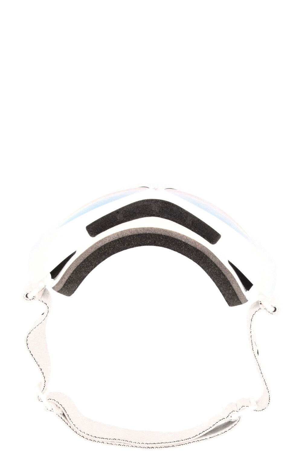 Masque de ski MONCLER blanc avec logo et sangle