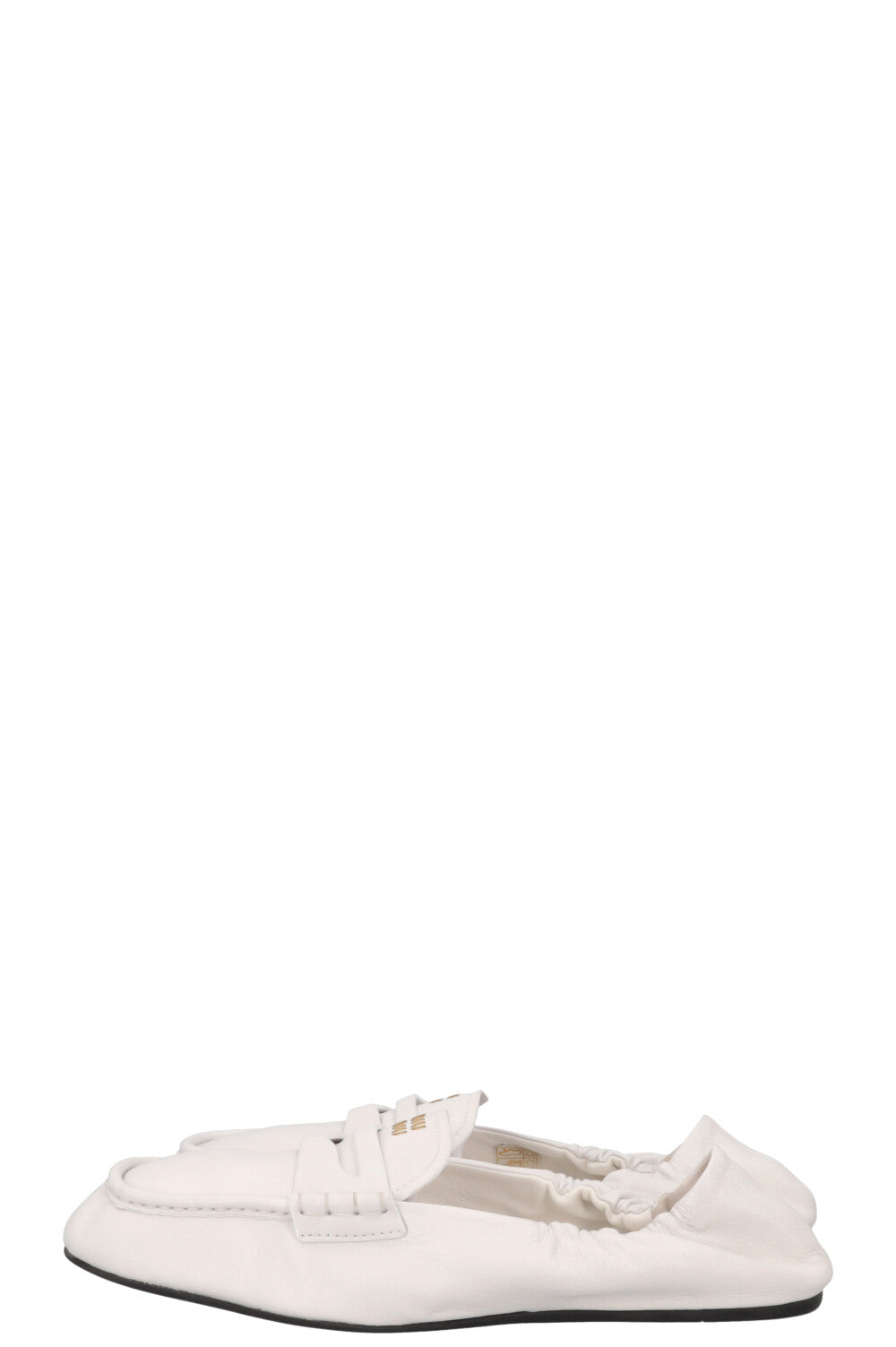 MIU MIU Briarwood Nappa Leather Loafers White
