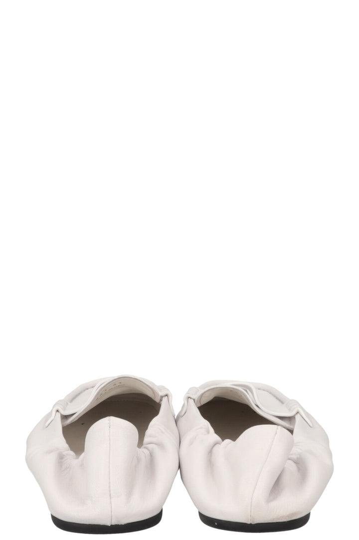 MIU MIU Briarwood Nappa Leather Loafers White