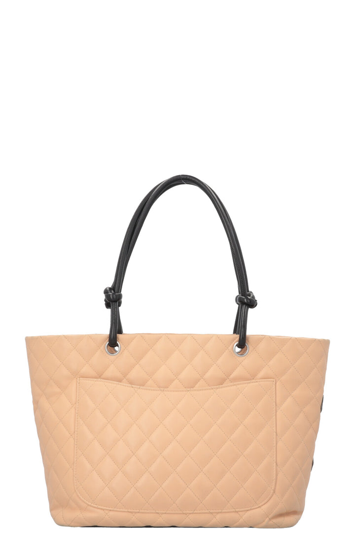 CHANEL Cambon Tote Bag Beige Black